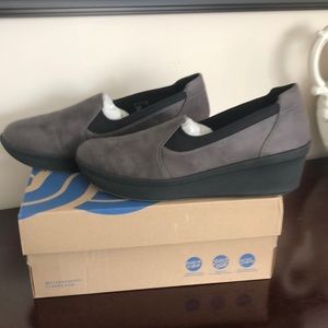 New grey Clark Platform shoes